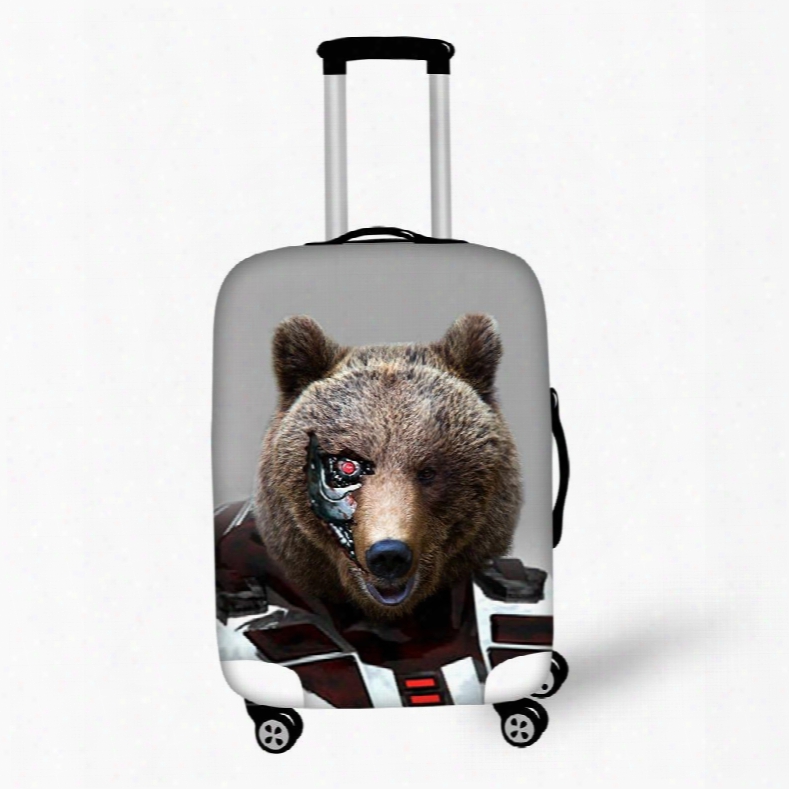 One-eyed Bear Robots Personality Waterproof Outdoor Travel 3d Luggage Covers