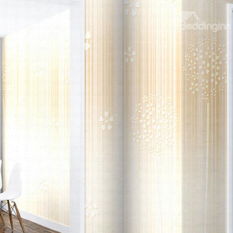 Petals On Gradient Color Background Durable Waterproof And Eco-friendly 3d Wall Mural