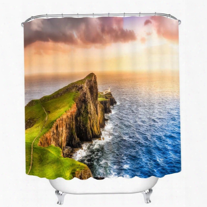 Picturesque Nature Scenery 3d Printed Waterproof Shower Curtain