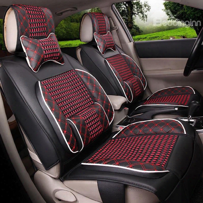 Pretty And Colorful Beautiful Design Polka  Dot Ice Silk And Rayon Universal Car Seat Cover