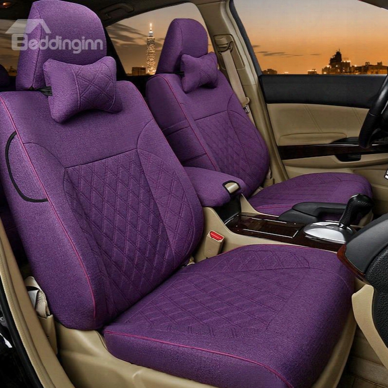Simplistic Design With Classic Plaid Diamond Patterns Custom Car Seat Covers