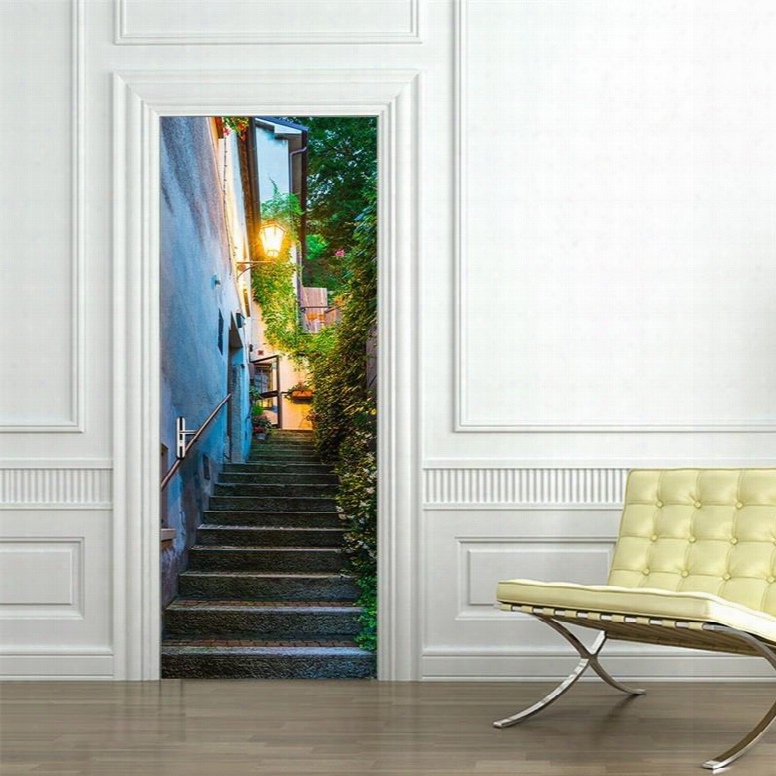 30␔79in Stone Stair Path Pattern Pvc Environmental And Watefproof 3d Door Mural