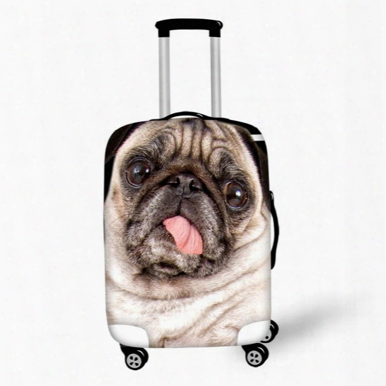 3d Animals Pattern Sharpei Waterproof Anti-scratch Travel Luggage Cover