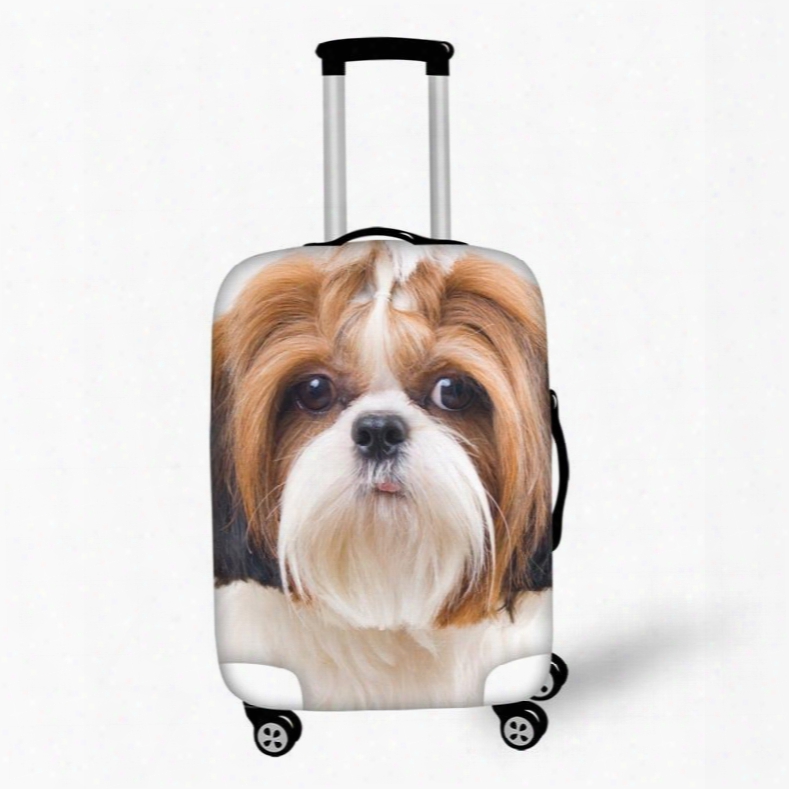 3d Animals Puppy Dog Pattern Waterproof Anti-scratch Travel Luggage Cover