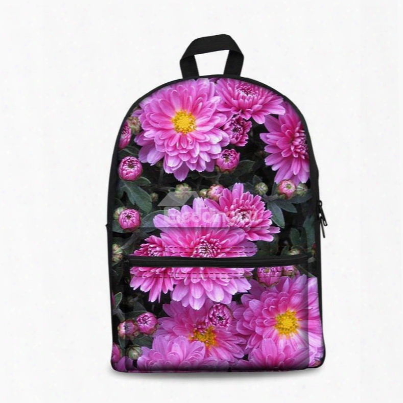 3d Floral Pink Pattern Tutor Outdoor For Man&woman Backpack