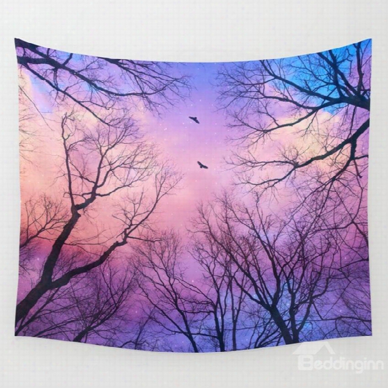 59l*51w Colorful Cloud And Trees Scenery Fresh Style Wall Tapestries
