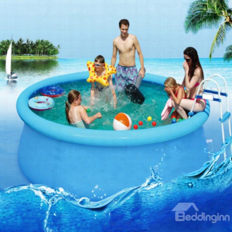 72*22in Portable Inflatable Round Shape Pvc Blue Adult Spa Bathtub