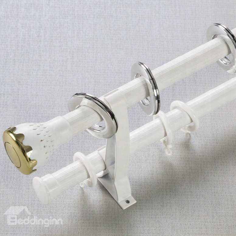 Anti-corrosion And Anti-static Polished European Style Curtain Double Rods Set
