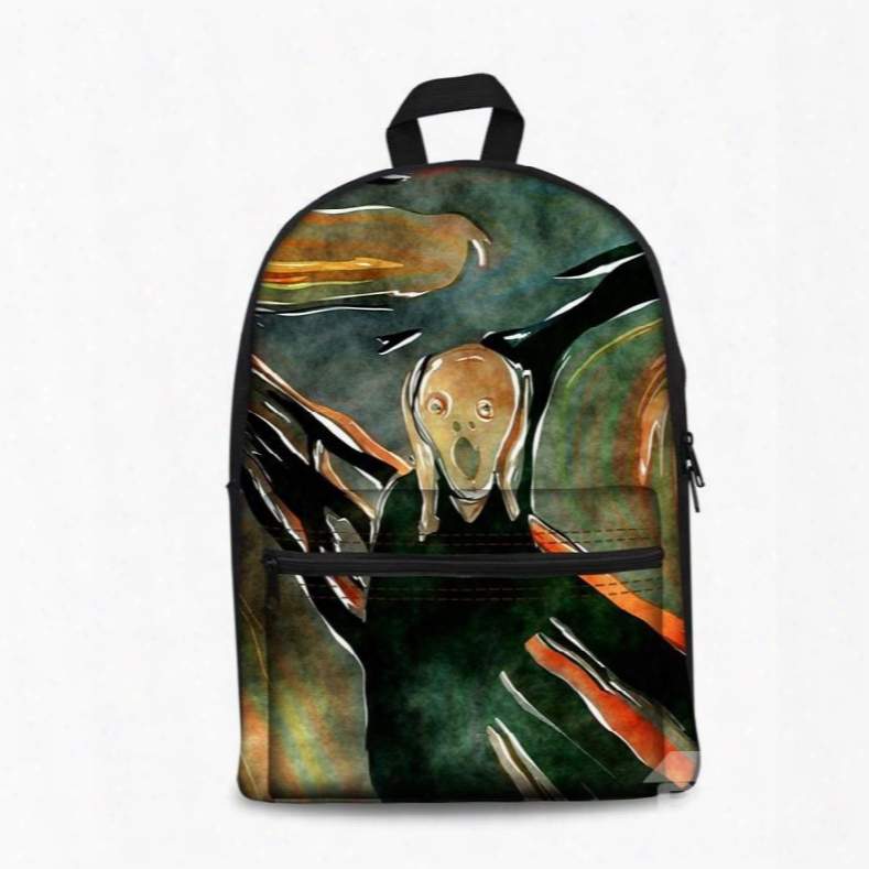 Artwork 'the Scream' By Edvard Munch Pattern School Outdoor For Man&woman Backpack