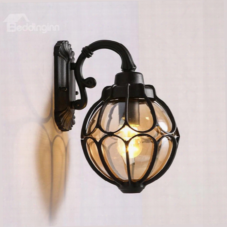 Black Basis With Heart Shape Hardware Classic Wall Light