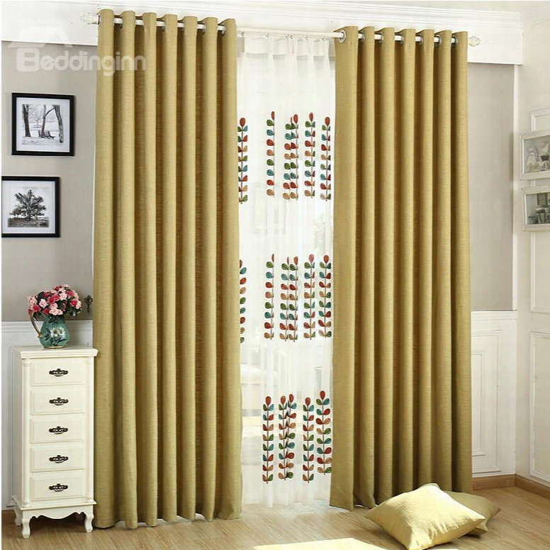 Blackout And Decoration Polyester Knitting Modern And Concise Room Curtains