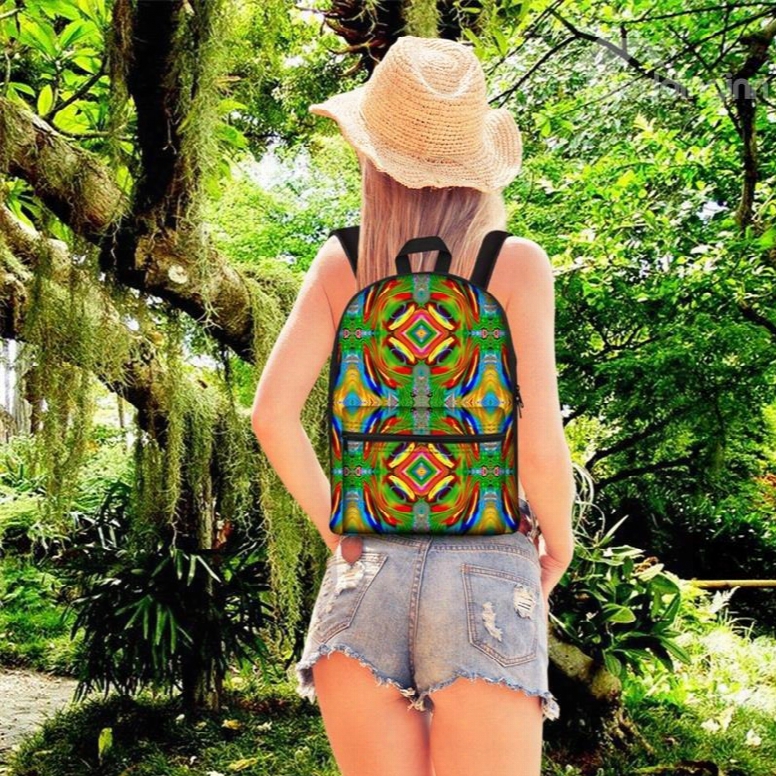 Bohemia Style 3d Pattern School Outdoor For Man&woman Backpack