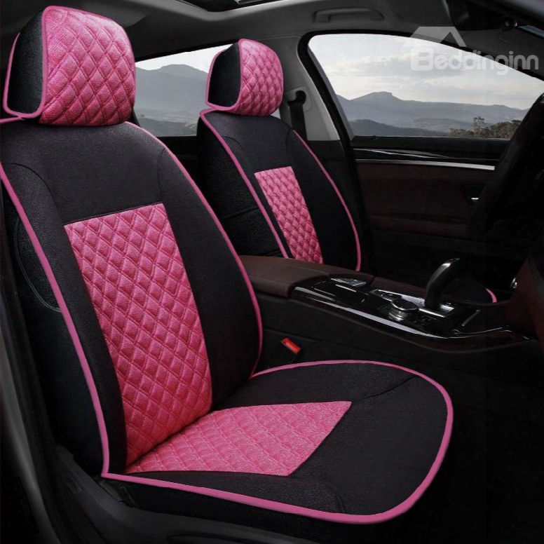 Casual Series Classic Diamond Grids Soft And Comfy Custom Fit Car Seat Covers