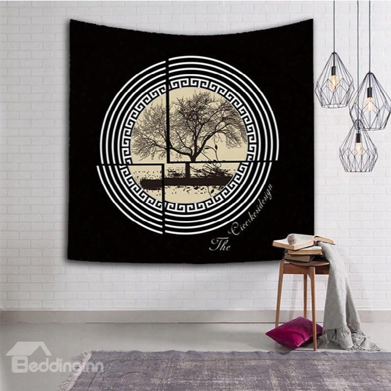 Chinese Wash Painting Tree Chic Style Hanging Wall Tapestries