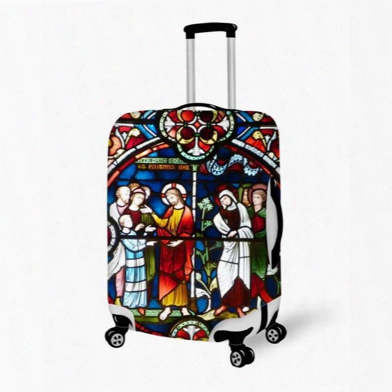 Church 3d Godfather Christians Pattern Waterproof Anti-scratch Travel Luggage Cover