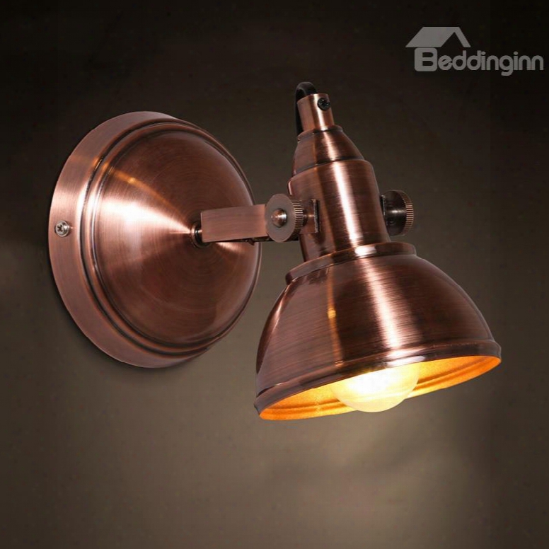 Classic Style Coppery Hardware 1-head Decorative Wall Light