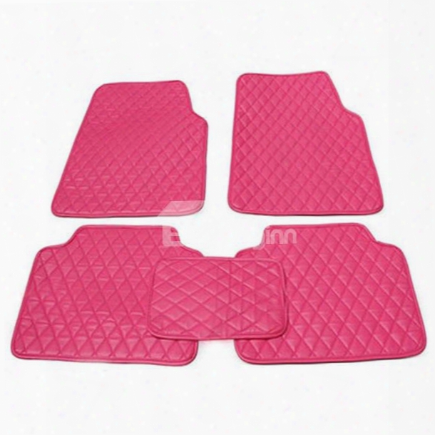 Easy Cleaning Dust-proof And Anti-dirt Pink Fashion Universal Car Floor Mats