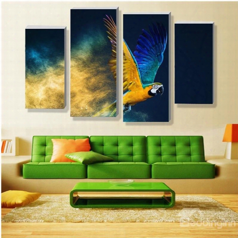 Flying Eagle Hanging 4-piece Canvas Waterproof And Eco-friendly Non-framed Prints