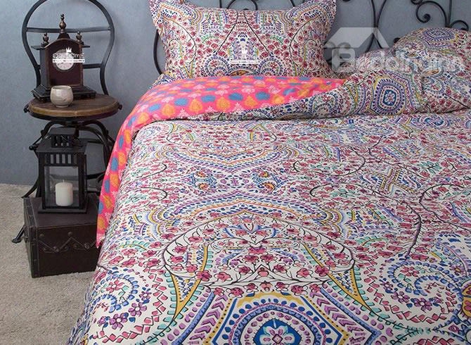 Full Size Bohemia Pattern Ethnic Style Cotton 4-piece Bedding Sets/duvet Cover