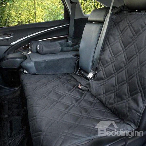 Grid And Zippered Business Pattern Rear Pet Seat Mat