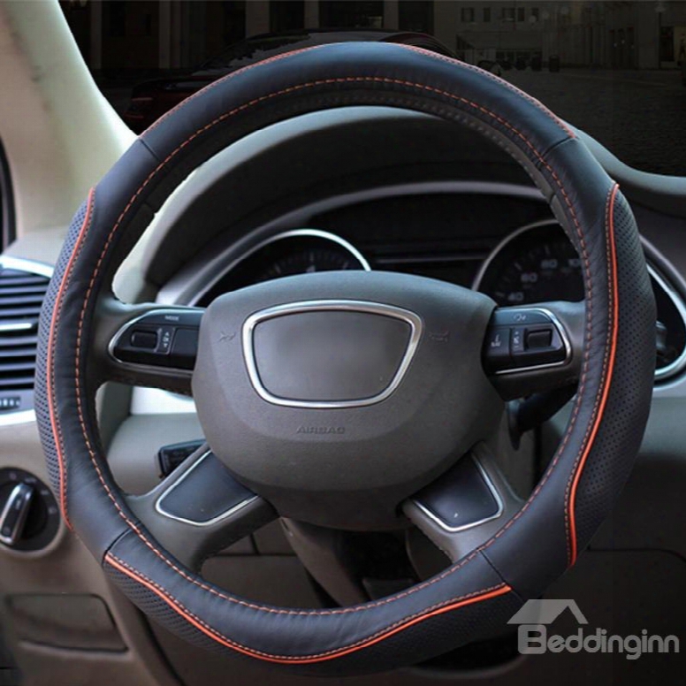 High-grade Durable Anti-skid Pu Material Medium Car Steering Wheel Cover