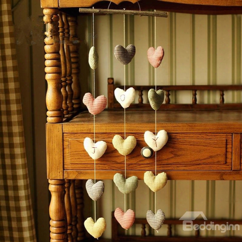 Lovely Fabric Handmade Colorful Heart Design Home Decorative Wall Decors