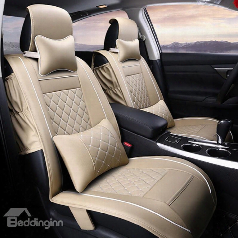Luxury Textured Durable Pu Material Cost-effective Universal Five Car Seat Cover