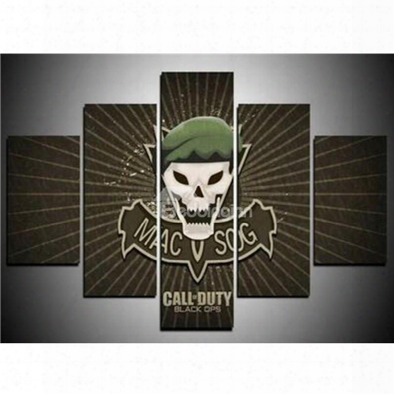 Macvsog And Call Duty Logos 5-piece Canvas Non-framed Wall Prints