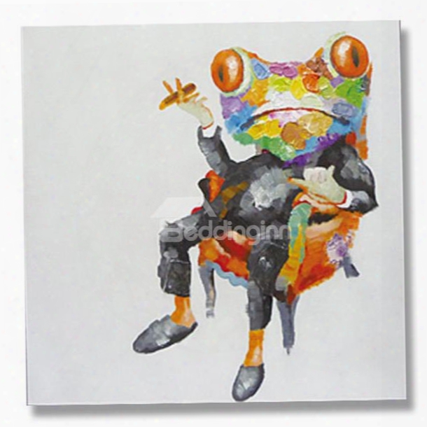 Modern Abstract Frog Hand Painted Oil Painting