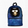 3D Skull with Glasses Universe Pattern School Outdoor for Man&Woman Backpack