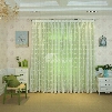 Decoration Modern and Korean Style Milk Sheer and Green Lining Curtain sets