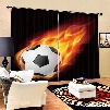 Fire Football Dropping Down Printing 3D Curtain
