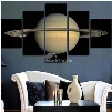 Rotating Planet Hanging 5-Piece Canvas Non-framed Wall Prints