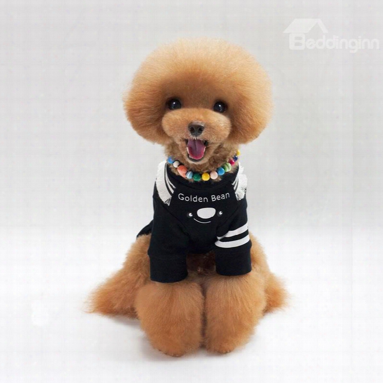 Pure Comfortable Color V-neccj Cotton Dog T-shirt Or Dre Ss