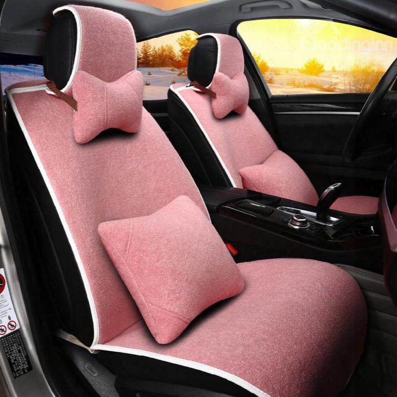 Simplicity Design Pure Color Designed For Comfort Wool Universal Car Seat Cover