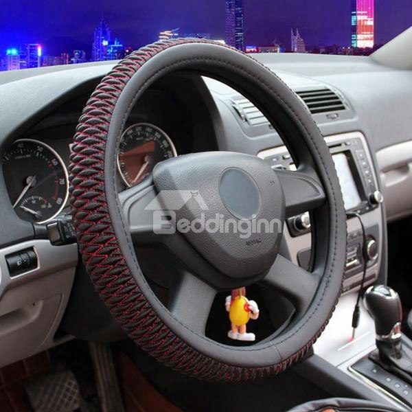 Special Panel Design Ice Silk And Cottonm Aterial Medium Universal Car Steeering Wheel Cover