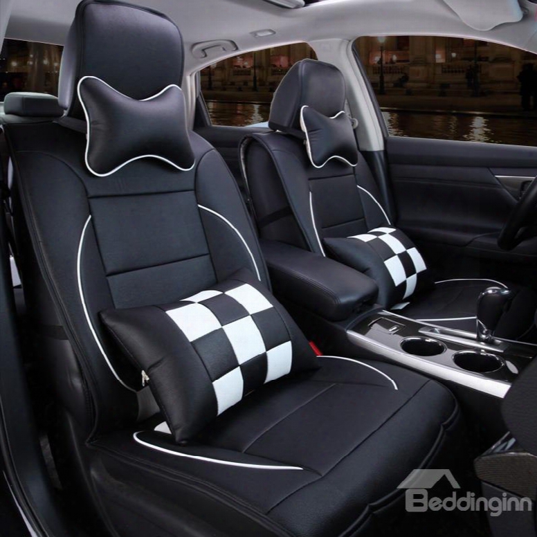 Sport Series Contrasting Color Blocks Design Universal Fit Car Seat Covers