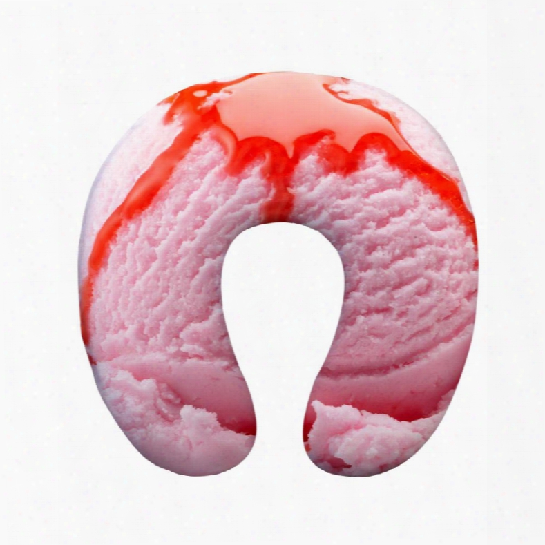 Sweet 3d Ice Cream Print U-shape Memory Foam Neck Pillow