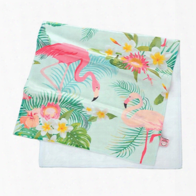 Watercolor Tropical Flamingos Printing Face & Hand Towel