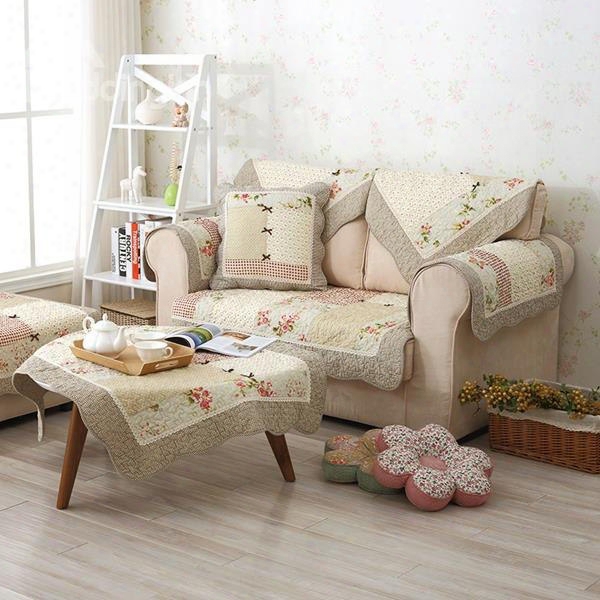 Winter Cotton Handmade Three-dimensional Embroidery Country Style Cushion Sofa Covers