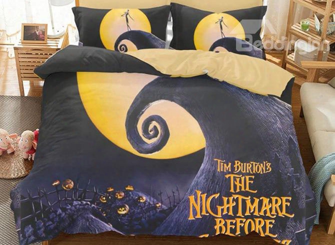 3d Halloween's Nightmare Before Christmas Polyester 3-piece Bedding Sets/duvet Covers