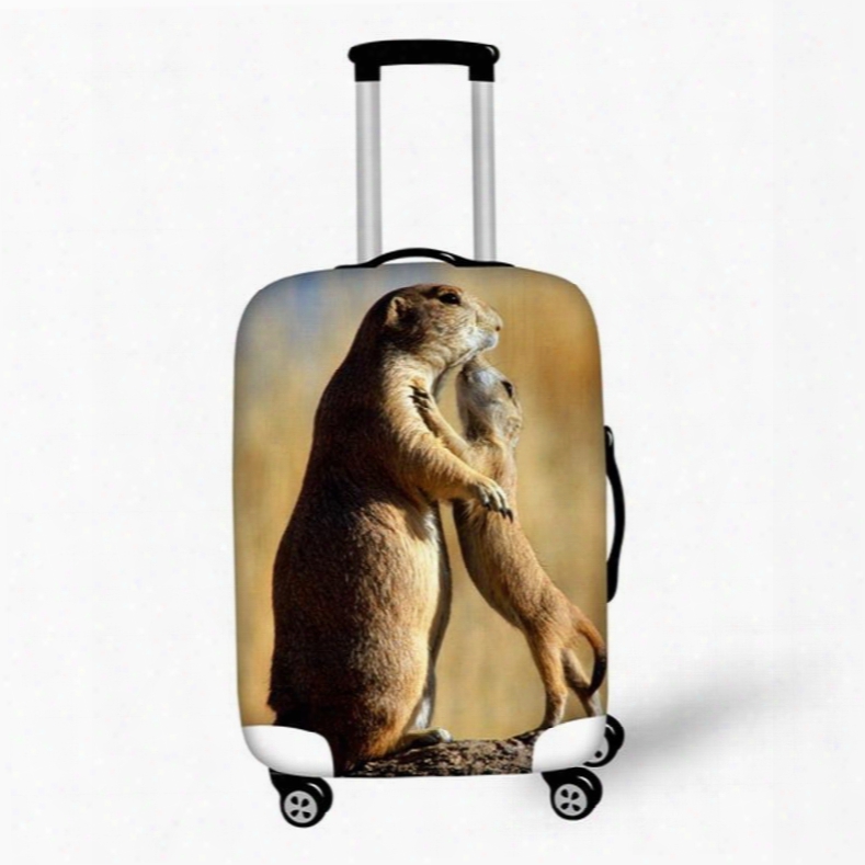 Adorable Hug Animals Pattern 3d Painted Luggage Cover