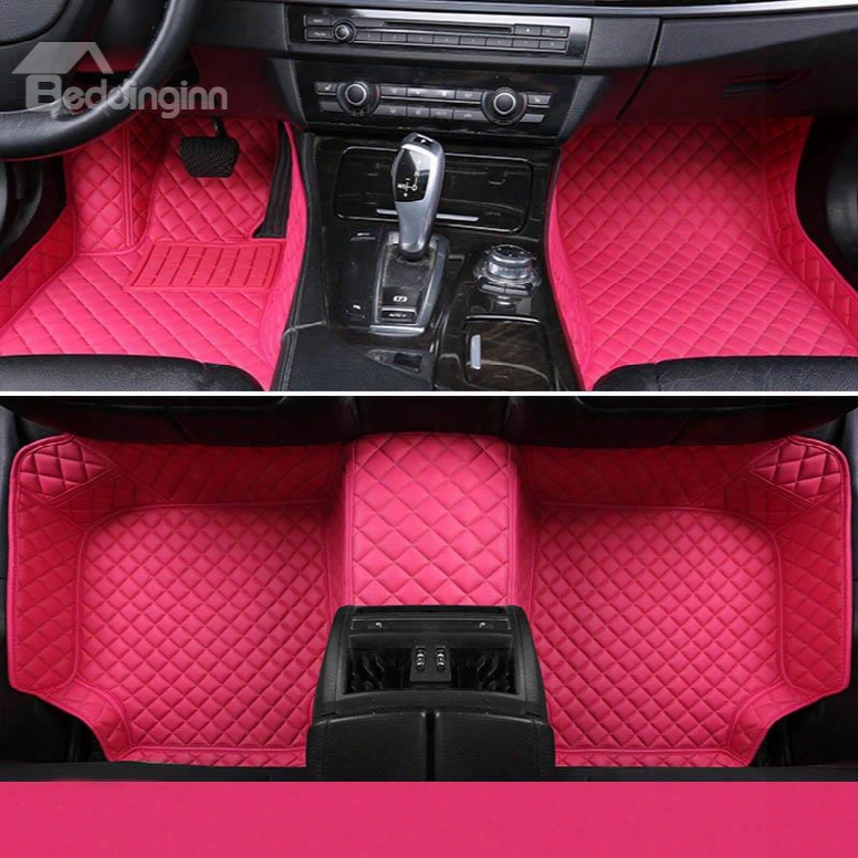 All Weather Full Protection Anti Dirt Pink Custom Fit Car Floor Mats