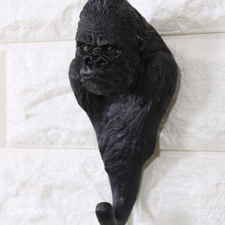 Amusing Resin Orangutan Design Home Decorative Wall Hooks