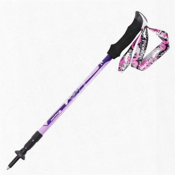 Bright Color Durable Trekking Hiking Stick Pole Triarticular Alpenstock