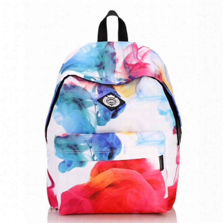 Colorful Cloud Pattern Waterproof Travel School Shoulder Bag