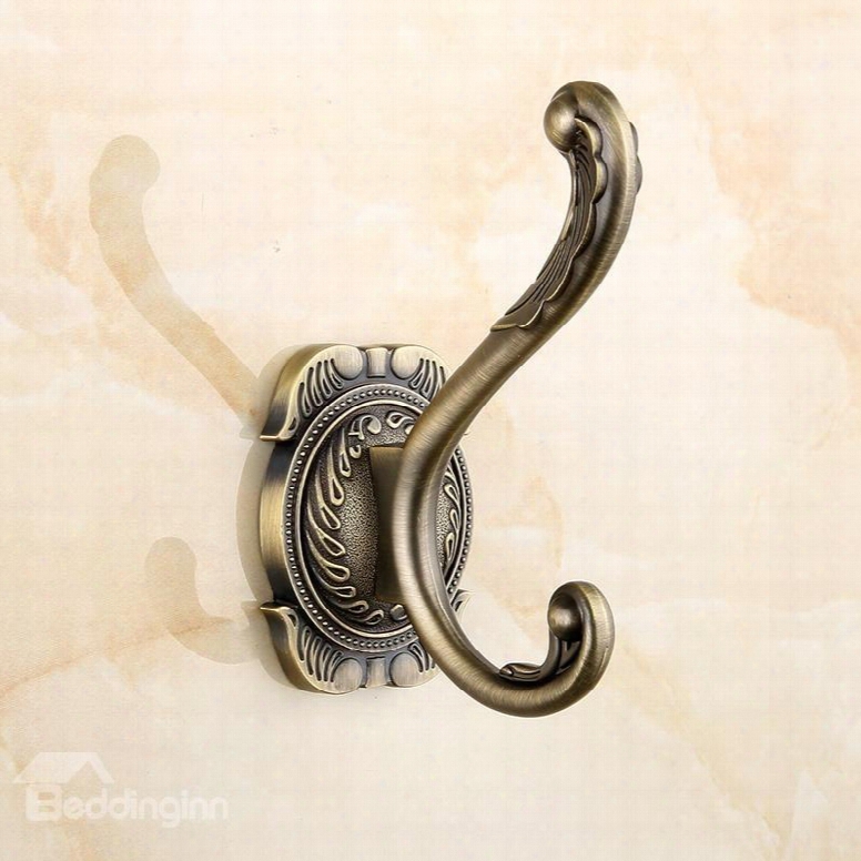 European And Elegant Style Retro Zinc Alloy Wall Mounted Bathroom Hook