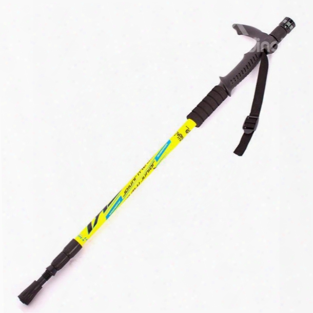 Hiking Trekking Travel Stick Pole With Light Adjustable Triarticualr Alpenstock