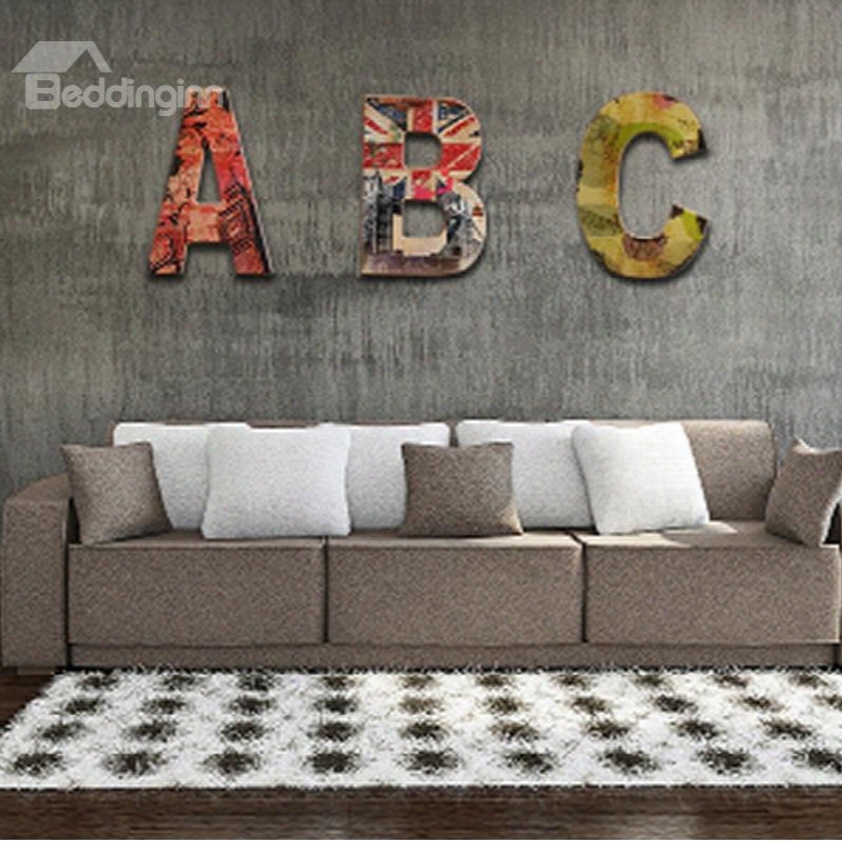 Letter Pattern Creative Style Wood Solid And Eco-friendly Custom Hanging Wall Decor