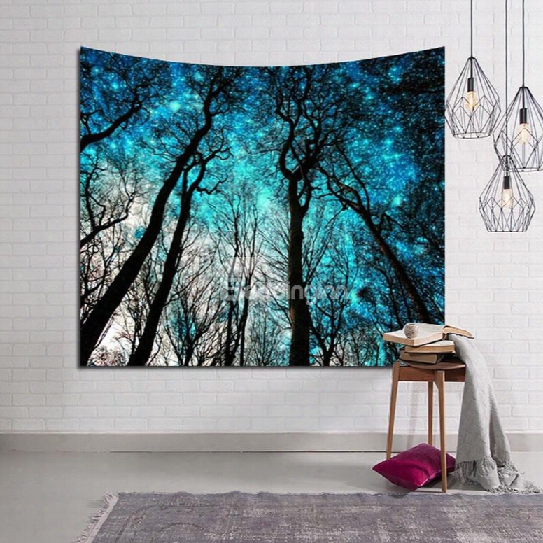 Magical Forest And Toward Blue Sky Design Decorative Hanging Wall Tapestry